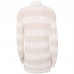 Plus Size Stripe Cardigan (Cream & Beige)
